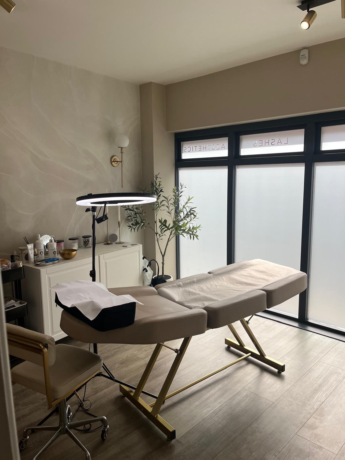 Treatment room at Papillon Beauty Studio, Warwick