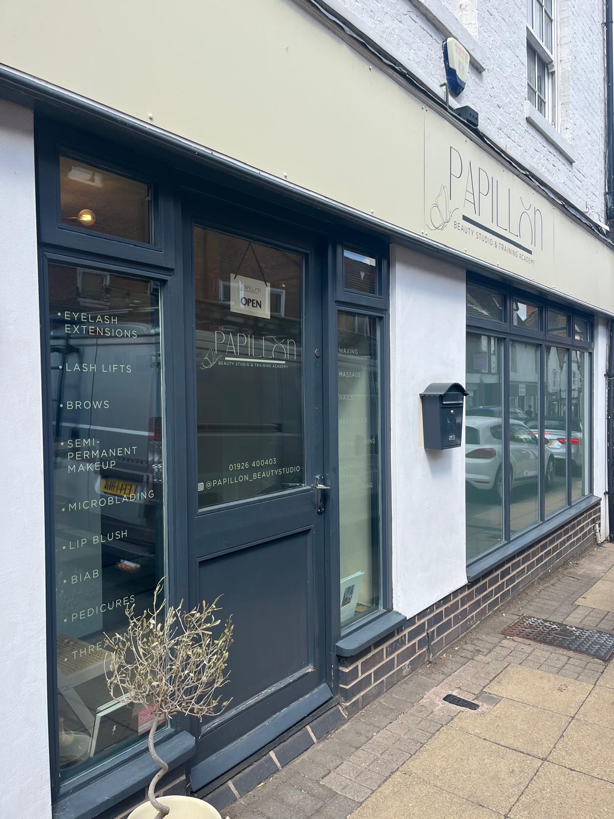 Papillon Beauty Studio, Warwick — shopfront exterior